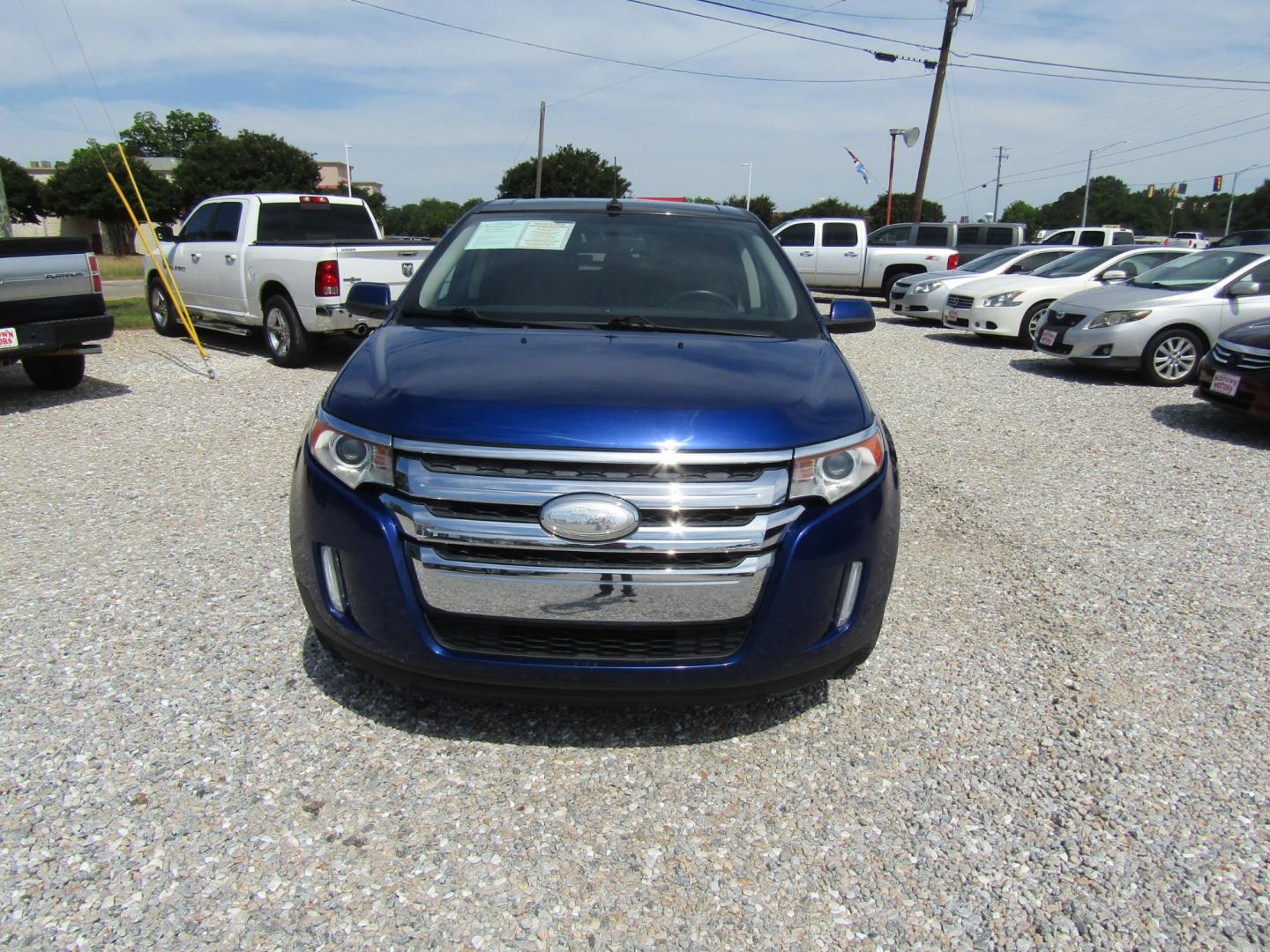 2013 Blue /Gray Ford Edge SEL FWD (2FMDK3JC6DB) with an 3.5L V6 DOHC 24V engine, Automatic transmission, located at 15016 S Hwy 231, Midland City, AL, 36350, (334) 983-3001, 31.306210, -85.495277 - Photo#1